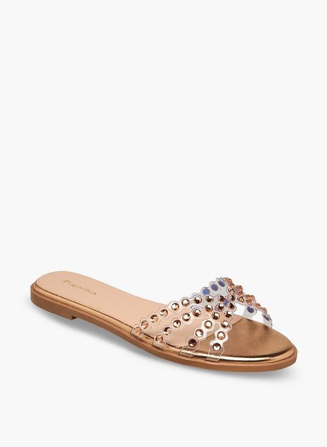Paprika Women Embellished Flat Sandals Ramadan Collection - Image 3
